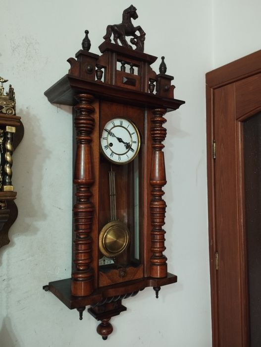 Ceas pendula de perete DRGM anii 1890-1900 cu pendul