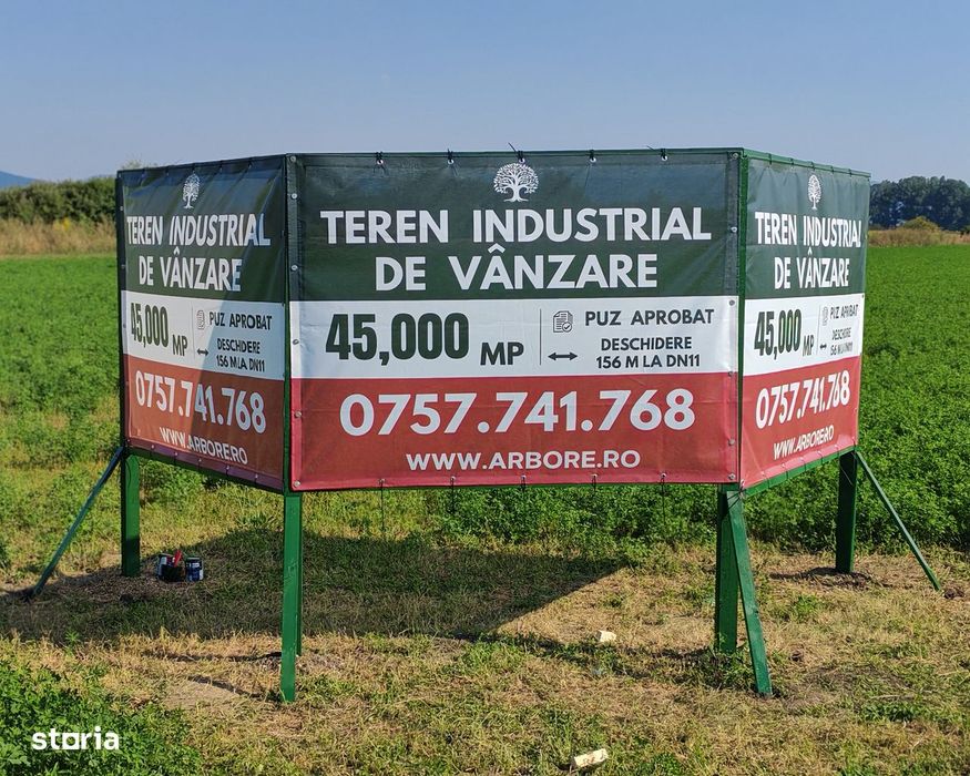 Teren Industrial Brasov 45.000 MP | PUZ Aprobat | 156m Deschidere DN11