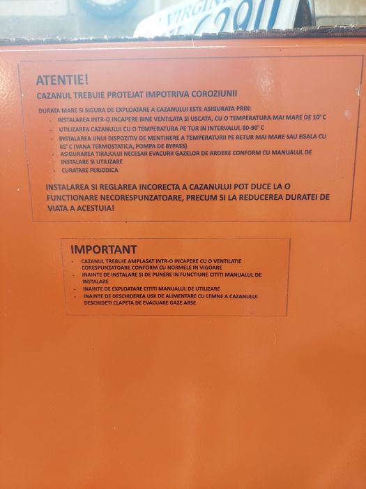 Centrală termică, combustibil solig ( lemne, cărbune) Feroli, 35 kw