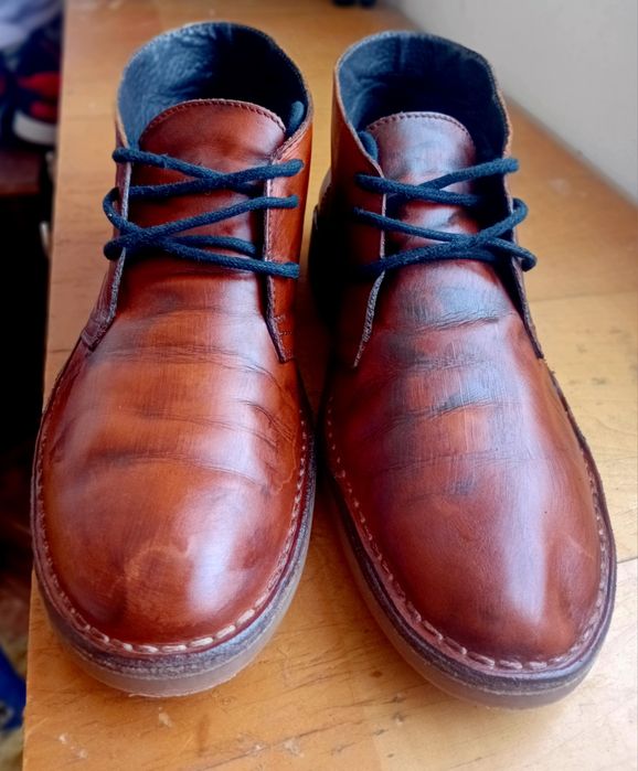 Ghete din piele maro Carlo Pazolini evenimente oraș munca plimbare.