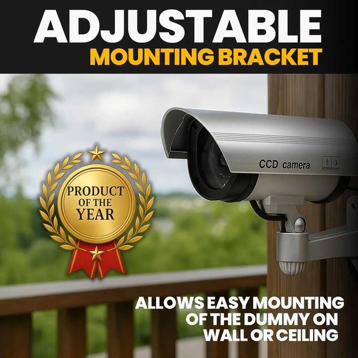 Camera de supraveghere falsa cu bec LED rosu intermitent Dummy CCTV