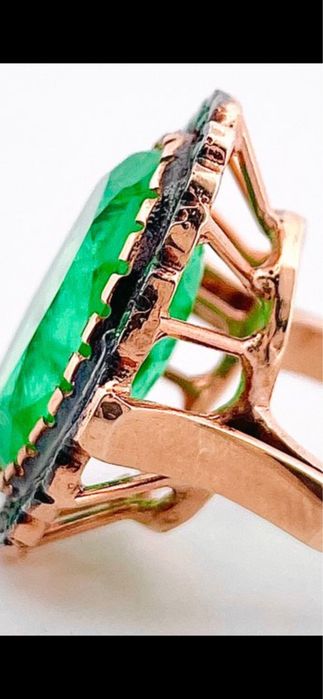 Inel aur roz 9ct slatald in stil victorian