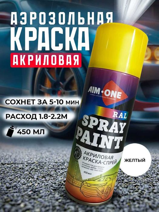 Mr.Build Аэрозольные краски удобное нанесение и высокая укрывистость