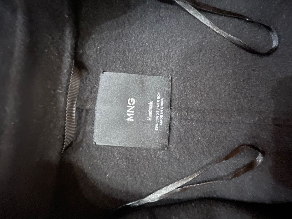 MANGO Ръчно изработено оувърсайз вълнено палто