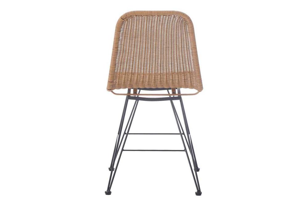 Стол Puzzle-home Pamela, Натурален цвят, Изкуствен ратан, 44х58х82см.