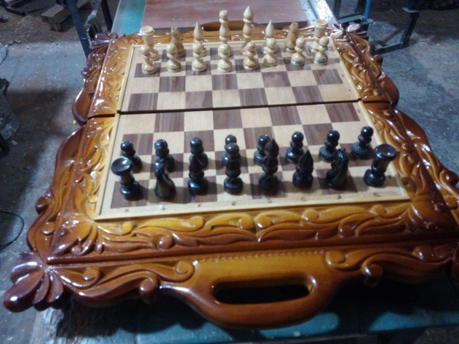 Шахматные столы ручной работы