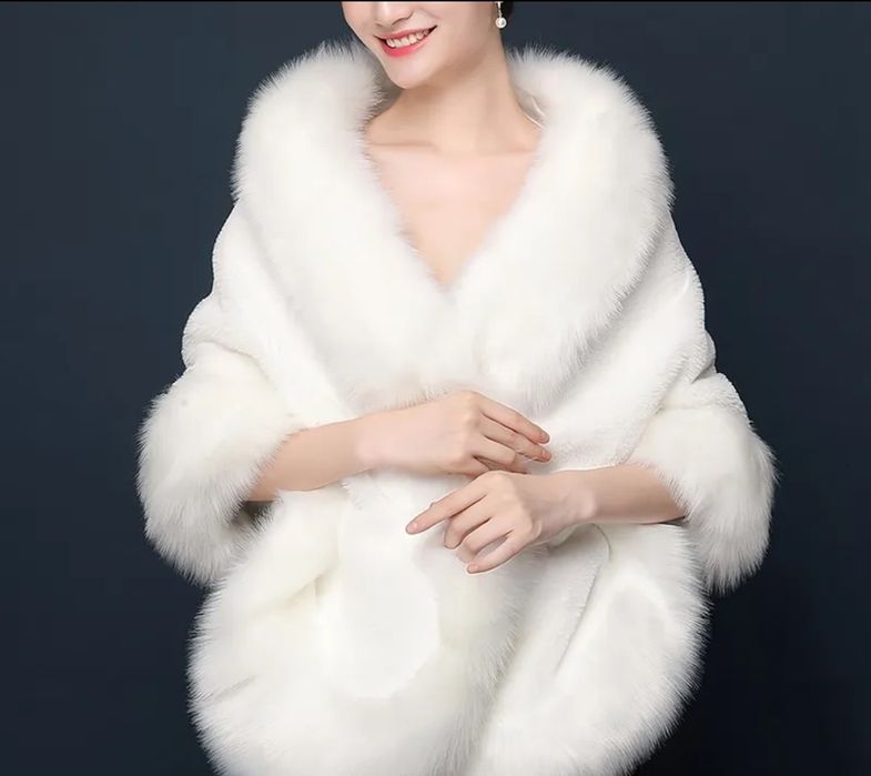 Свадебное пончо на крючке