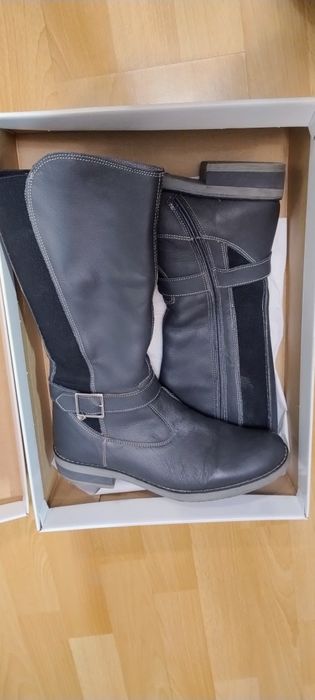 Cizme de piele gri Melania mărime 38