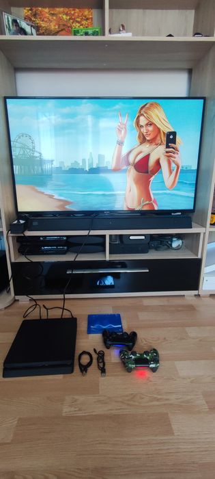 Consola PS4 slim 500gb modata Gta5 FC26 Minecraft Last of us