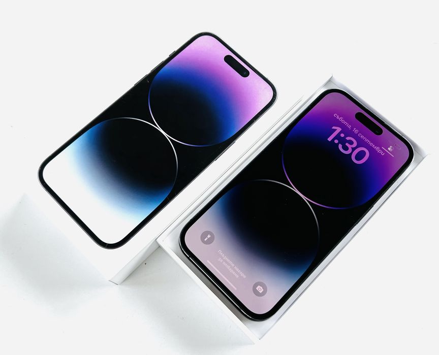 Като НОВ! iPhone 14 Pro Max 128GB Deep Purple ГАРАНЦИЯ!