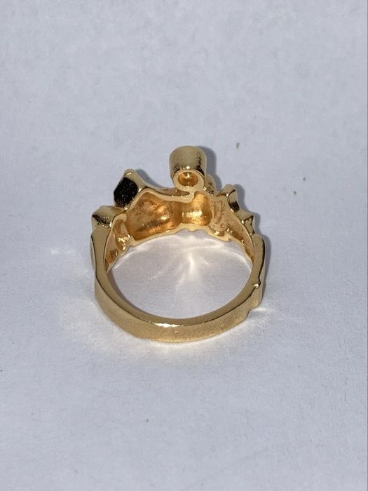 Inel designer aur 14kt.cu diamant