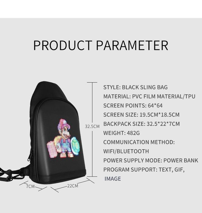 Алматы, лэд сумка, led барсетка, слинги