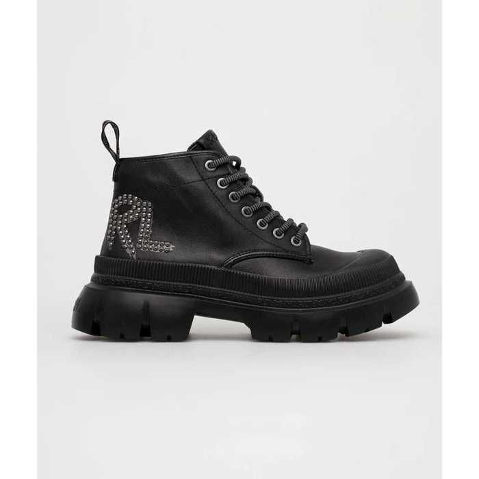 KARL LAGERFELD № 38 – Дамски боти ест кожа с лого на капси нови кутия