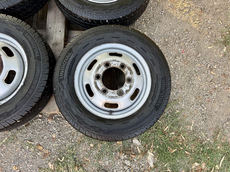 6бр.Джанти 16 6x170+НОВИ ГУМИ Uniroyal 195/65/16C за бус Iveco Daily
