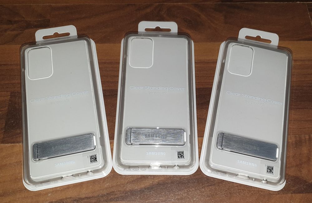 Husa hibrid originala Samsung Clear Standing Cover A72 A725 promo 1+1