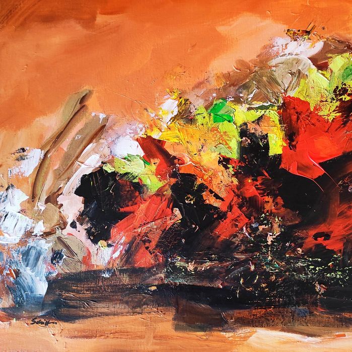 Pictura / Tablou acrilic, 70 x 50 cm, nu necesita inramare
