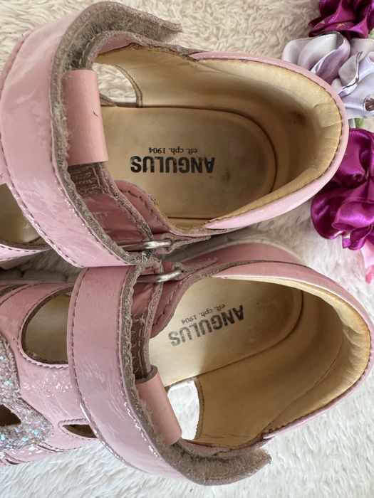 Angulus sandale fete Roz Mar.28(18cm) piele natural