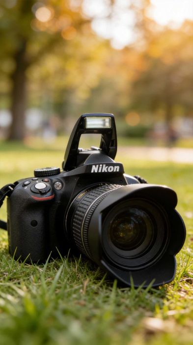 DSLR Nikon D3300 + Obiectiv Nikon DX VR AF-P 18-55 mm + set filtre