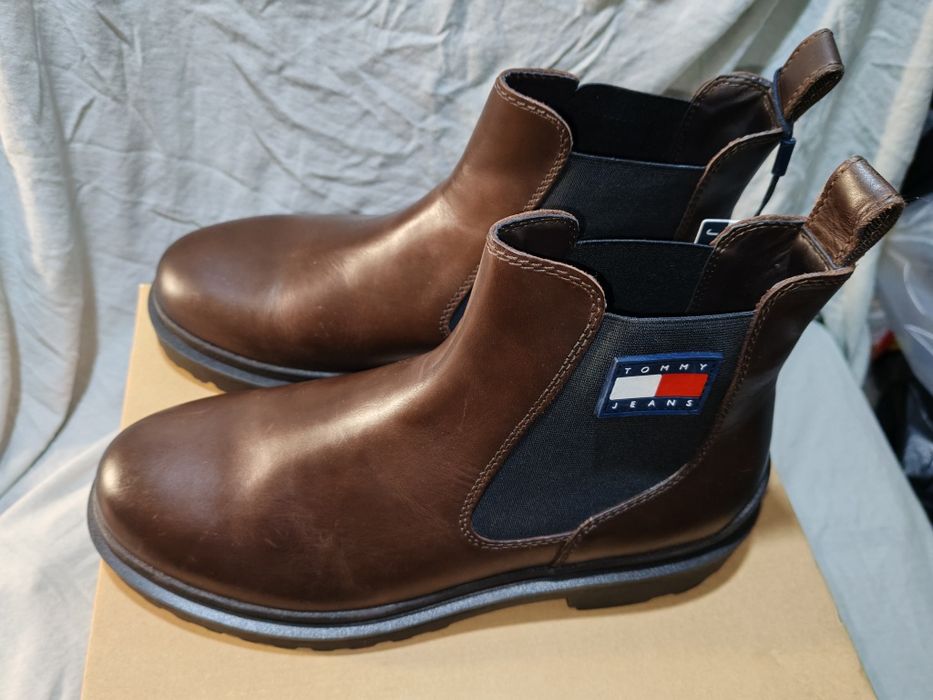 Удобни мъжки боти от естествена кожа TOMMY JEANS №44