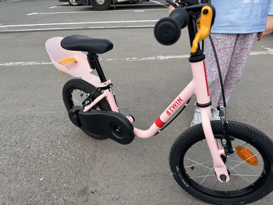 Bicicleta 14”, copii 90-110 cm, roz