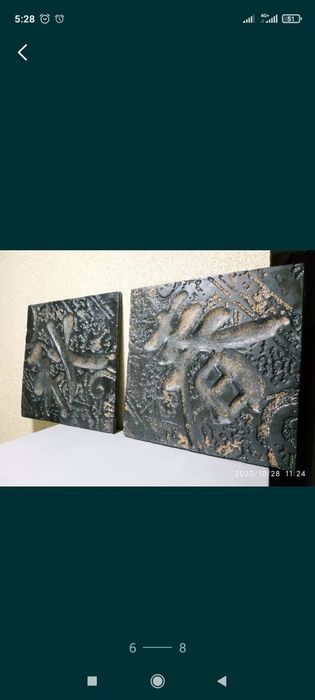 Панно Иероглифы 2 штуки размер 34см×34см