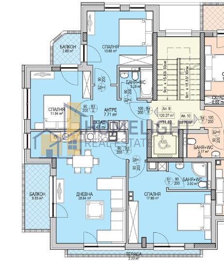 Четиристаен апартамент в кв. Кръстова Вада