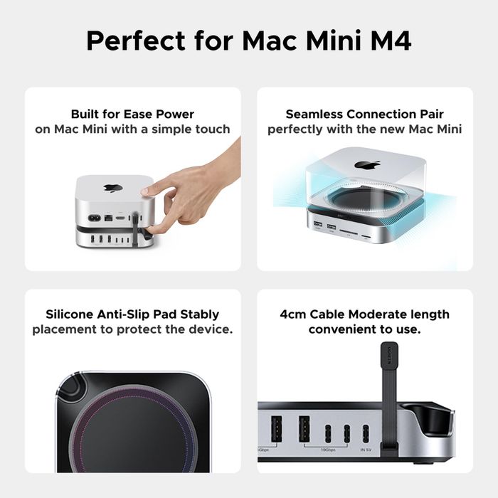 Док-станция 11-in-1 Ugreen CM841 для Mac Mini M4/M4 Pro