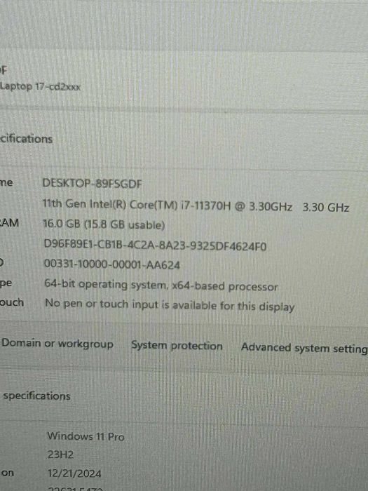 Лаптоп HP Pavilion 17 MD-17 GJRT