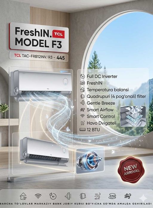 Кондиционер TCL 12 New Model С Очистителем Воздуха