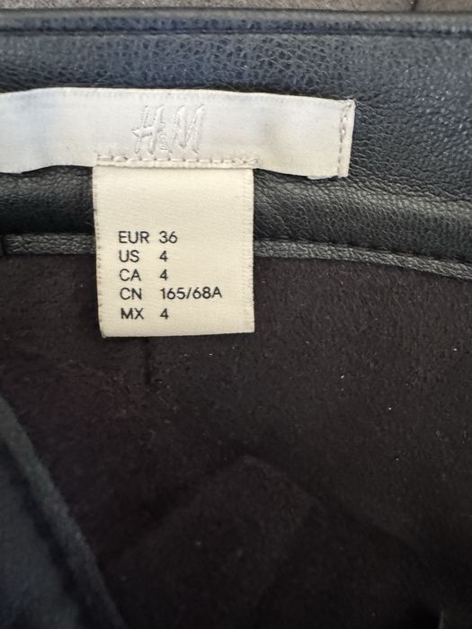 Кожена пола с ресни H&M S р-р