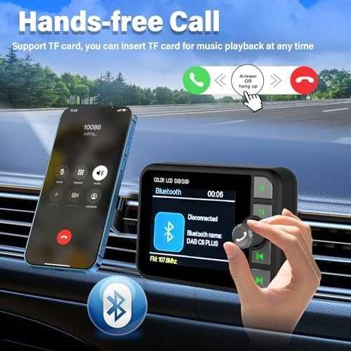 Ново DAB+ Bluetooth FM Трансмитер с LCD и TF/AUX за Авто Радио кола