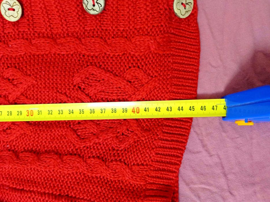 Детска червена плетена жилетка Lc Waikiki 7-8 г