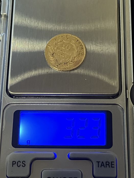 10 златни франка ВВ-рядката версия монетен двор Страсбург