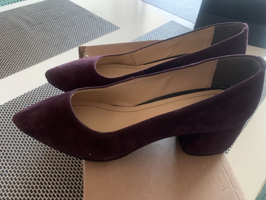 Vand pantofi piele violet