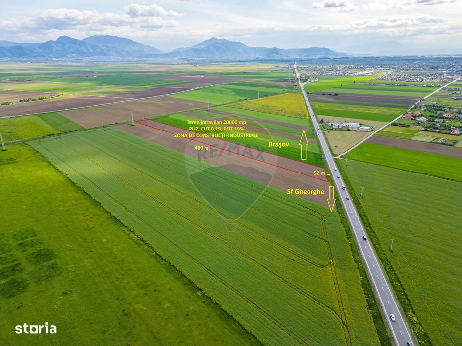 Teren intravilan cu PUZ, 20000 mp, Hărman, DN 11