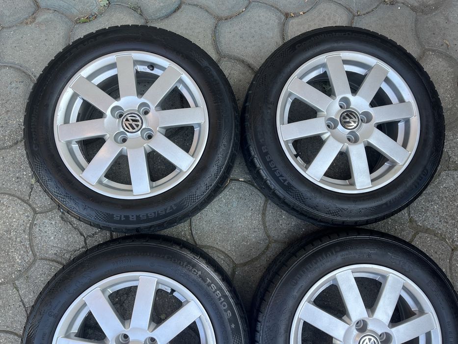 Jante 4x100mm, anvelope 175/65 R15, VW UP, Seat, Opel, Skoda Kia