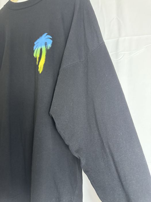 palm angels long sleeve spray logo