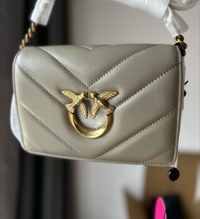 Чанта Pinko Love Click grey