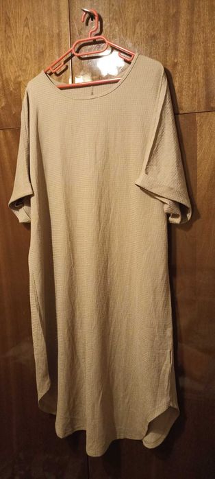 Красива,макси , дамска, бежова рокля -нова