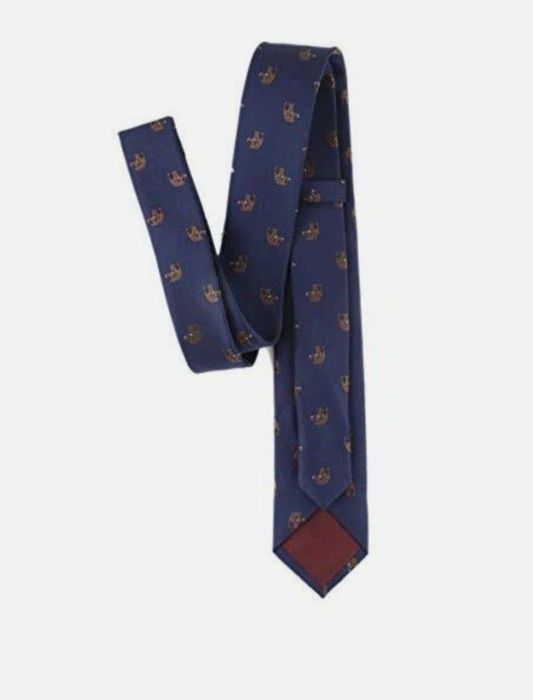 Cravata albastra elefant