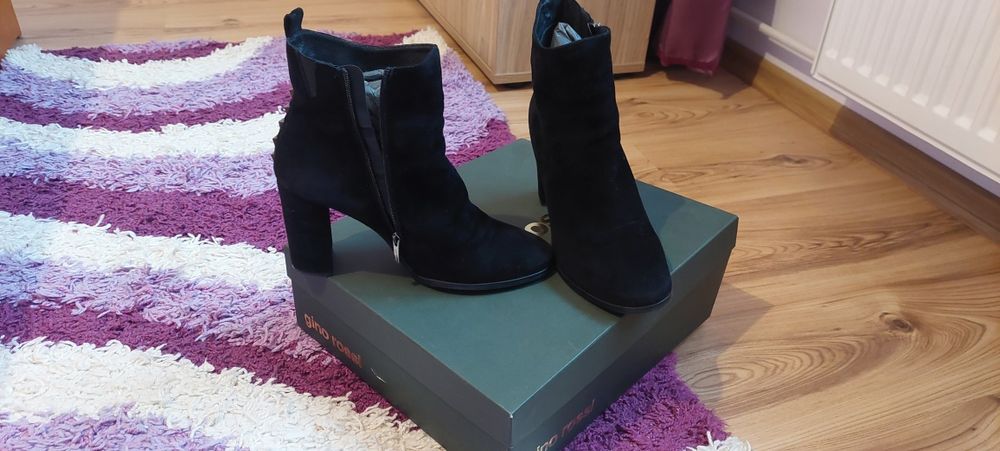 Ghete piele întoarsă negre Gino Rossi