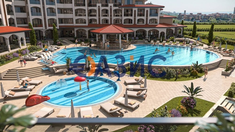 Напълно обзаведено студио в комплекс „Sole Mare“, Ахелой, първа линия