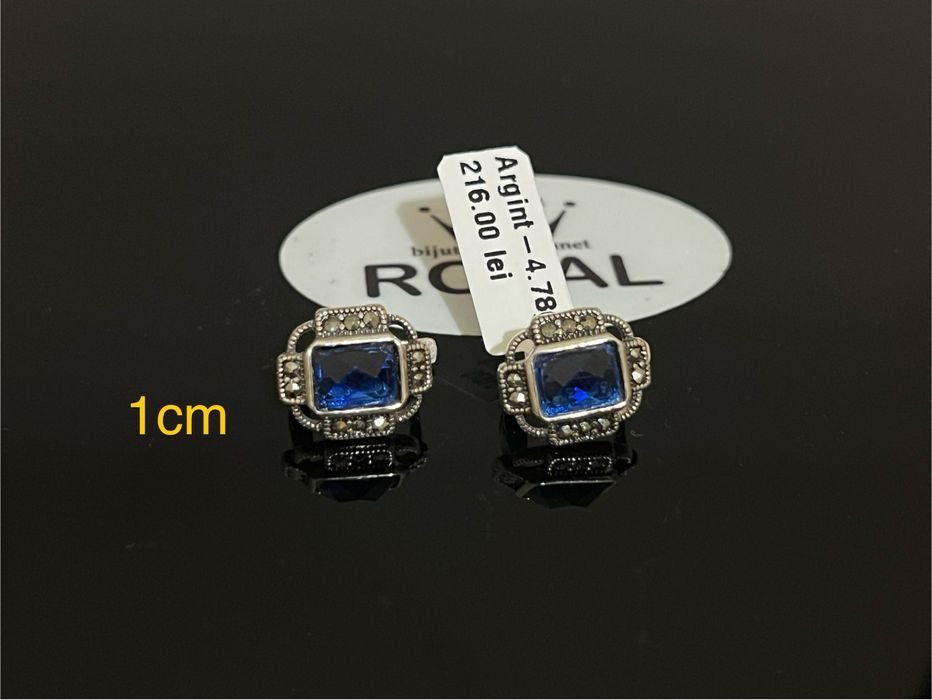 Bijuteria Royal CB : Cercei dama argint 925 4,78gr 1cm
