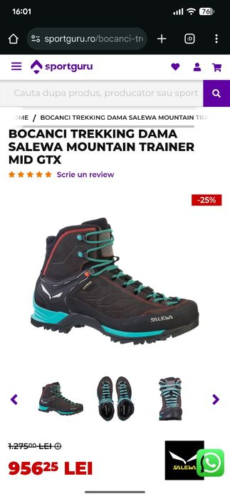 Bocanci trekking  Nr 39 ,Salewa Mountain Trainer Mid GTX
