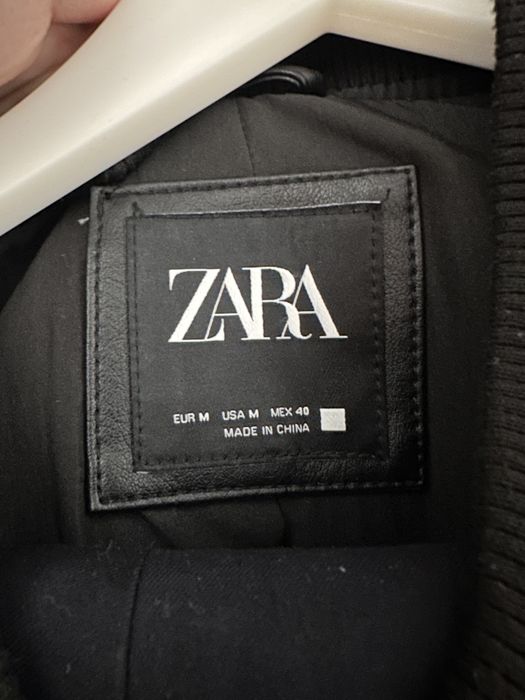 кожаная куртка zara