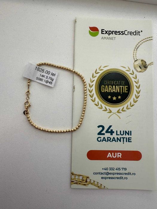 (AG35) Bratara aur 14k 3.75g b5080 - Garantie 2 ani!