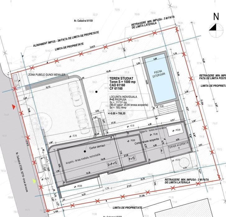 Vând teren în Salicea cu autorizatie de construire.