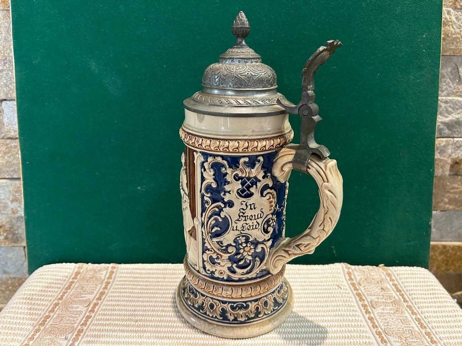 Halbe germane pentru bere din ceramica si sticla, de colectie