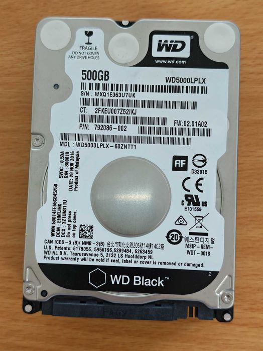 HDD Laptop 2.5", 500GB, 7200RPM, Sata3