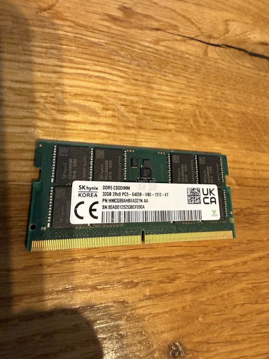Memorie Laptop SK hynix 32GB DDR5 6400MHz SO-DIMM PC5-6400 2Rx8